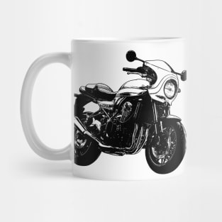 Z900RS Cafe Racer Black and White Mug